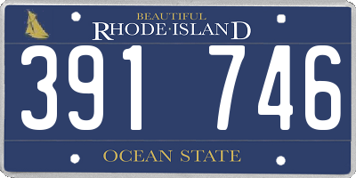 RI license plate 391746