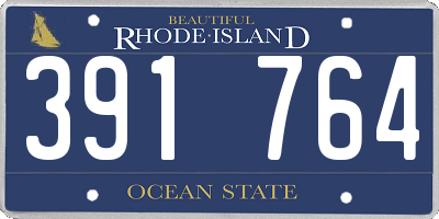 RI license plate 391764