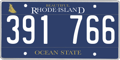 RI license plate 391766