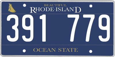 RI license plate 391779