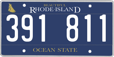 RI license plate 391811