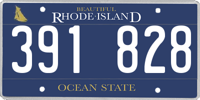 RI license plate 391828