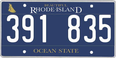 RI license plate 391835