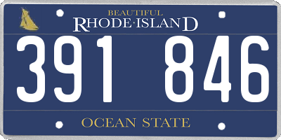 RI license plate 391846