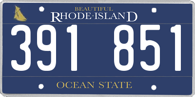 RI license plate 391851