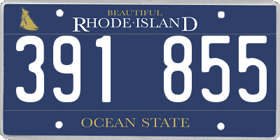 RI license plate 391855
