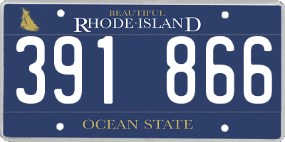 RI license plate 391866