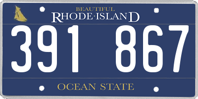RI license plate 391867