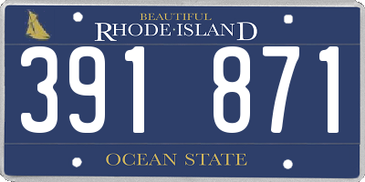 RI license plate 391871