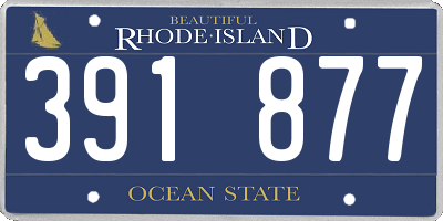 RI license plate 391877