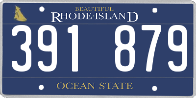 RI license plate 391879
