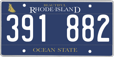 RI license plate 391882