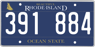 RI license plate 391884