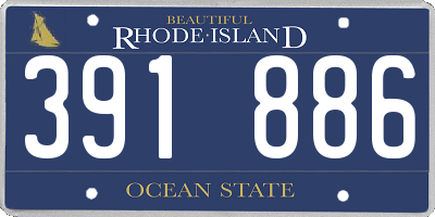 RI license plate 391886