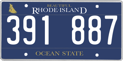 RI license plate 391887