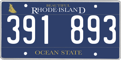 RI license plate 391893