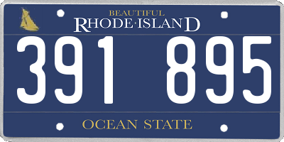 RI license plate 391895