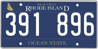 RI license plate 391896
