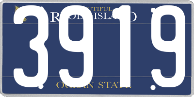 RI license plate 3919