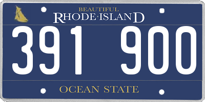 RI license plate 391900