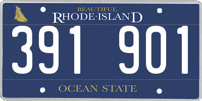 RI license plate 391901