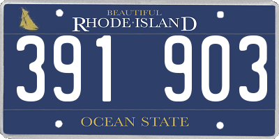 RI license plate 391903