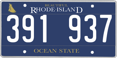 RI license plate 391937