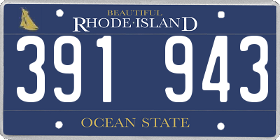 RI license plate 391943