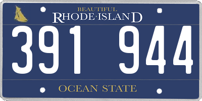RI license plate 391944