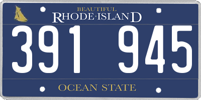 RI license plate 391945