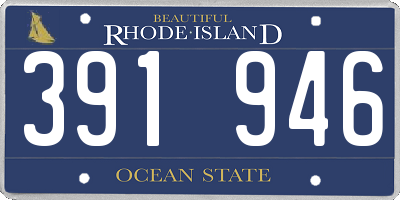 RI license plate 391946