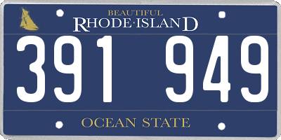 RI license plate 391949