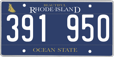 RI license plate 391950