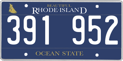 RI license plate 391952