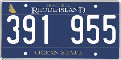 RI license plate 391955