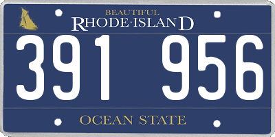 RI license plate 391956
