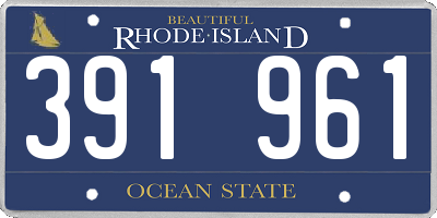 RI license plate 391961
