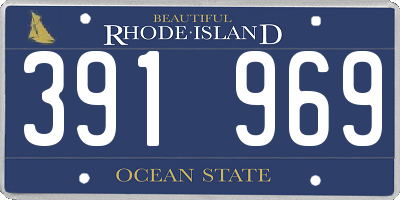 RI license plate 391969