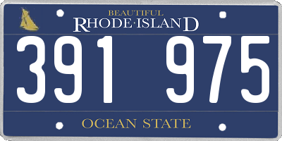 RI license plate 391975