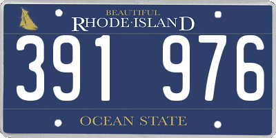 RI license plate 391976