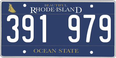 RI license plate 391979