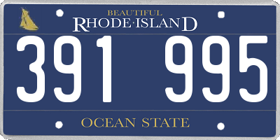RI license plate 391995
