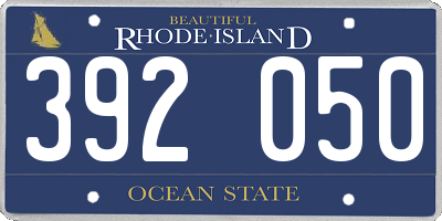 RI license plate 392050