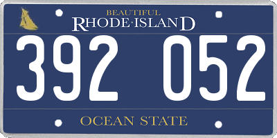 RI license plate 392052