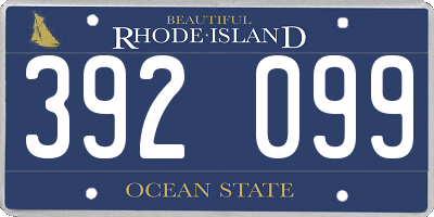 RI license plate 392099