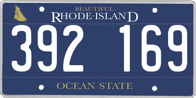 RI license plate 392169