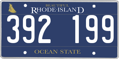 RI license plate 392199