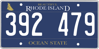 RI license plate 392479