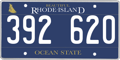 RI license plate 392620