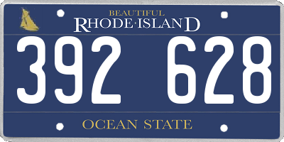 RI license plate 392628